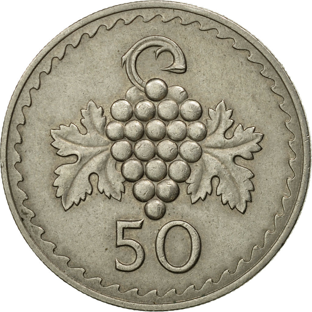 Coin, Cyprus, 50 Mils, 1970, EF(40-45), Copper-nickel, KM:41
