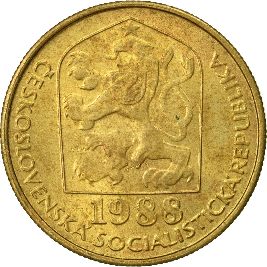 Coin, Czechoslovakia, 20 Haleru, 1988, VF(30-35), Nickel-brass, KM:74