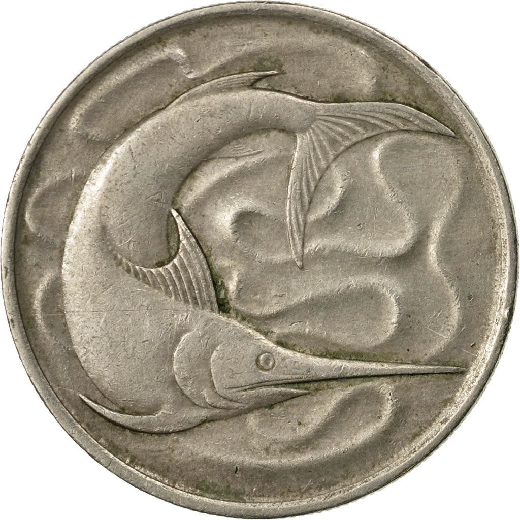 Moneta, Singapore, 20 Cents, 1968, Singapore Mint, BB, Rame-nichel, KM:4