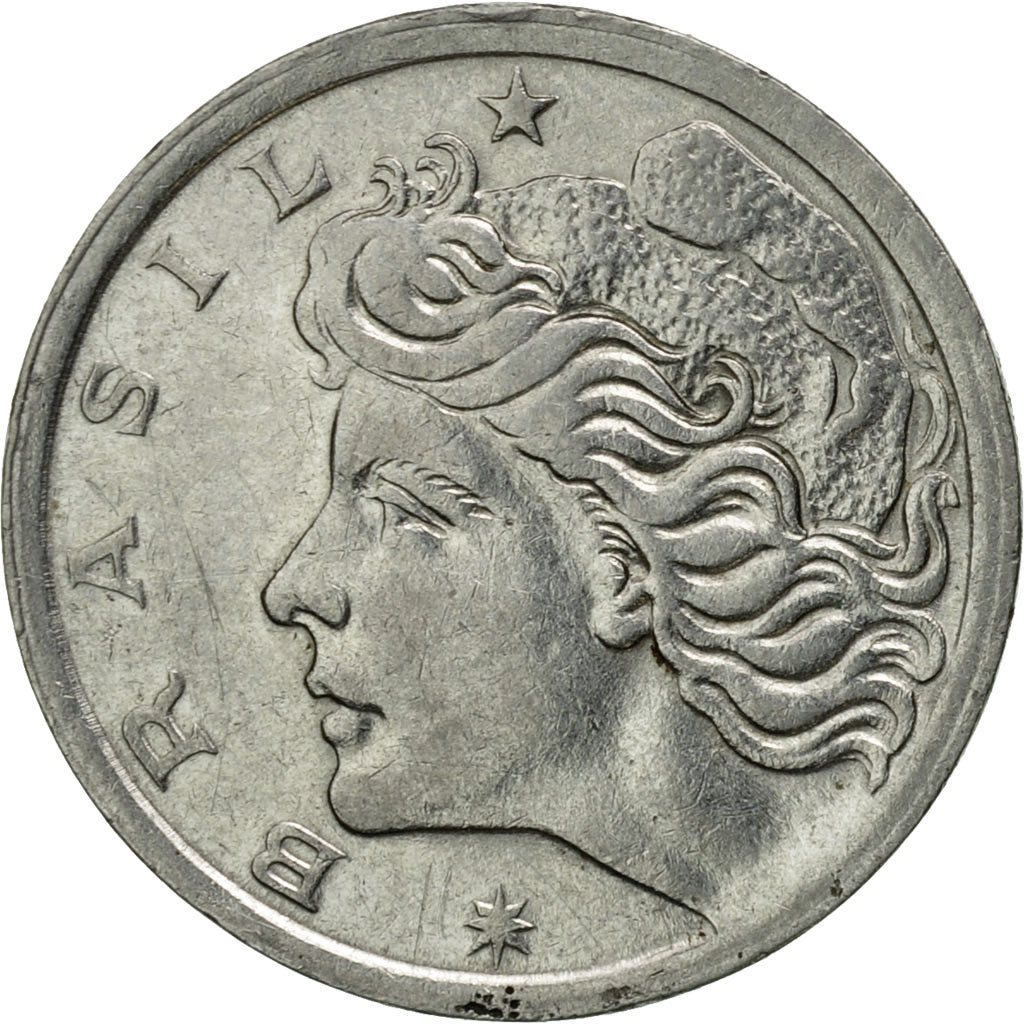 Münze, Brasilien, 2 Centavos, 1967, SS, Stainless Steel, KM:576.1