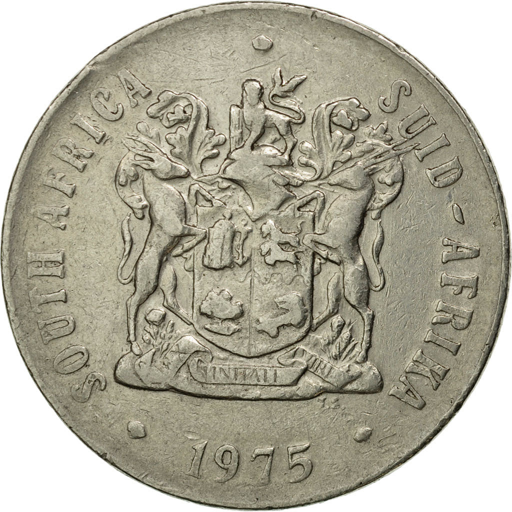 Monnaie, Afrique du Sud, 50 Cents, 1975, TTB, Nickel, KM:87
