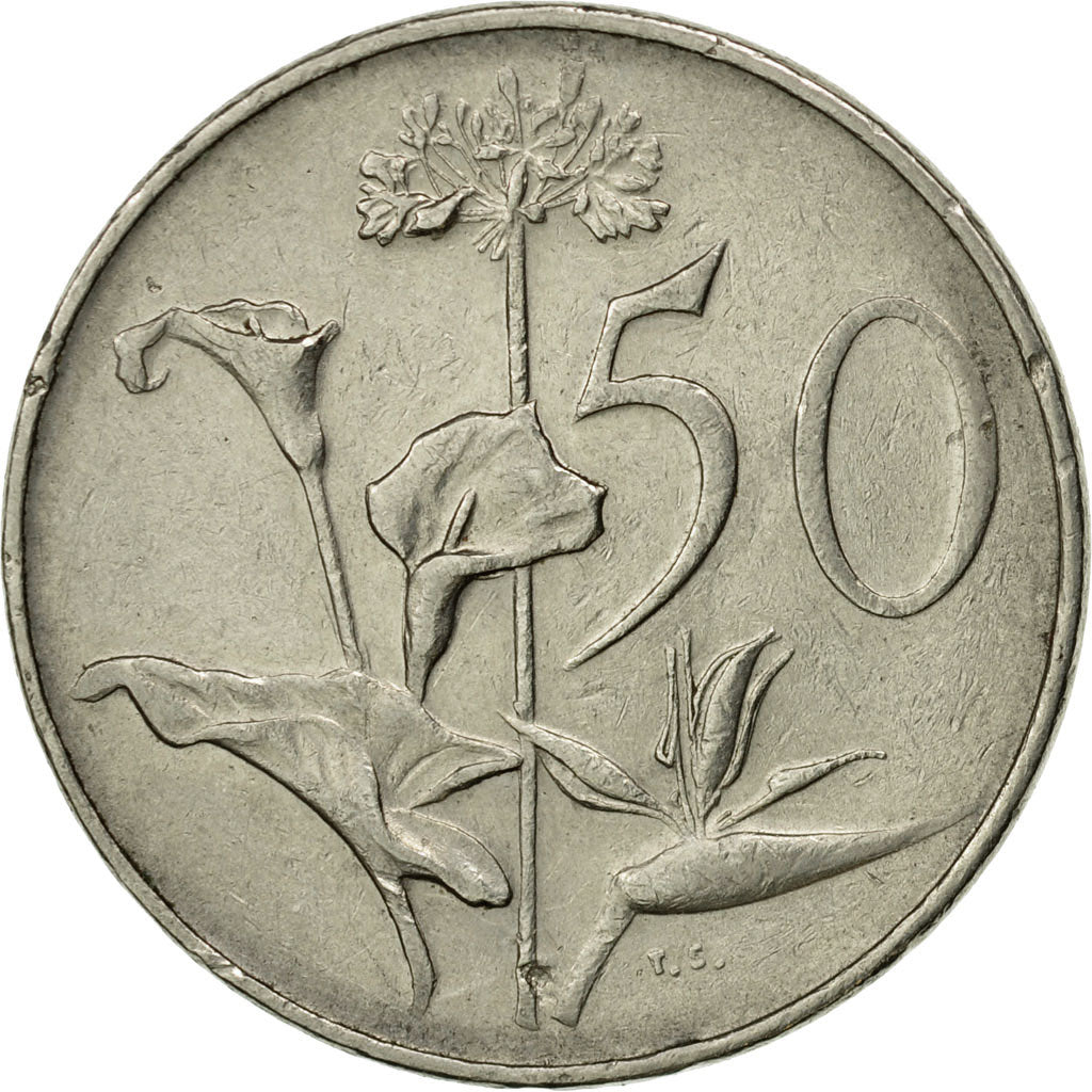 Monnaie, Afrique du Sud, 50 Cents, 1975, TTB, Nickel, KM:87