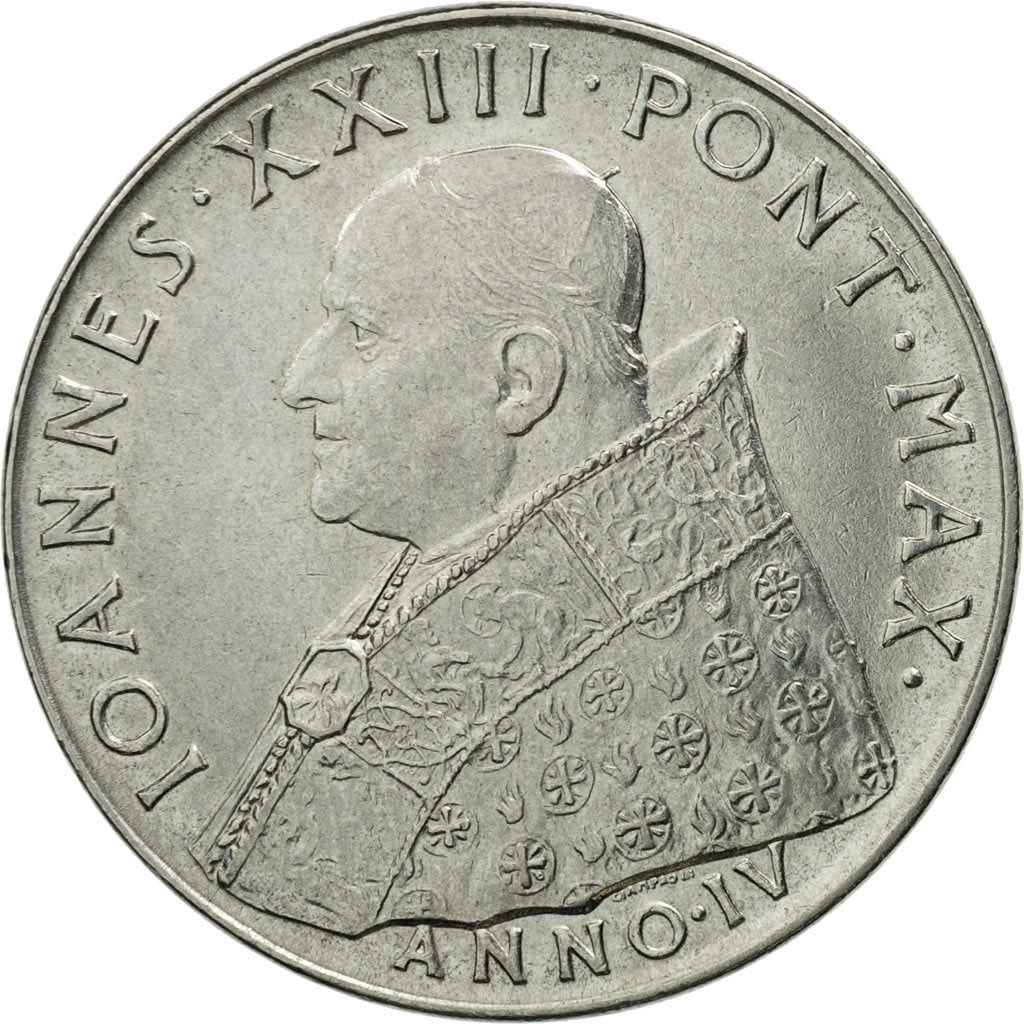 Coin, VATICAN CITY, John XXIII, 100 Lire, 1962, Roma, EF(40-45), Stainless