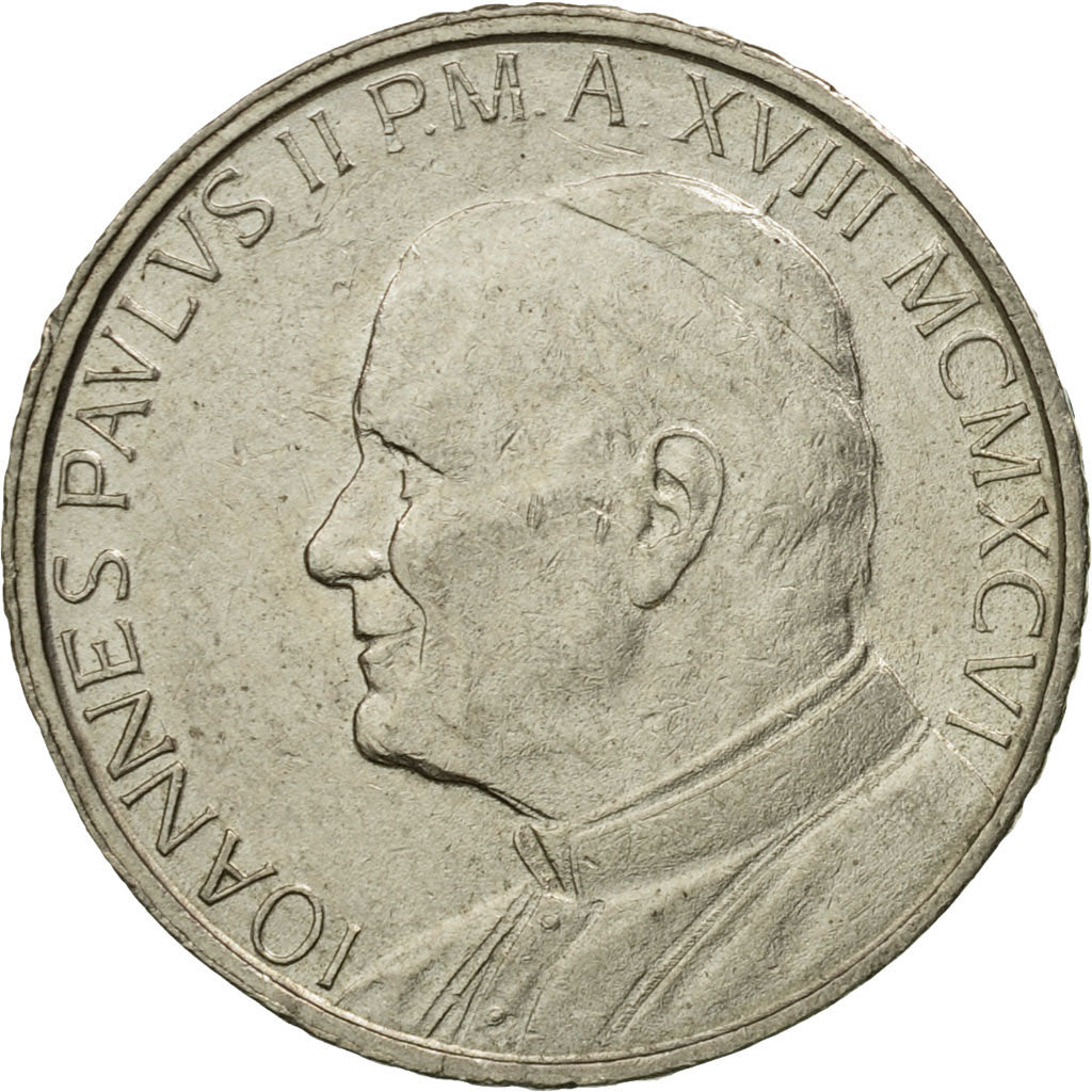 Coin, VATICAN CITY, John Paul II, 100 Lire, 1996, Roma, EF(40-45)