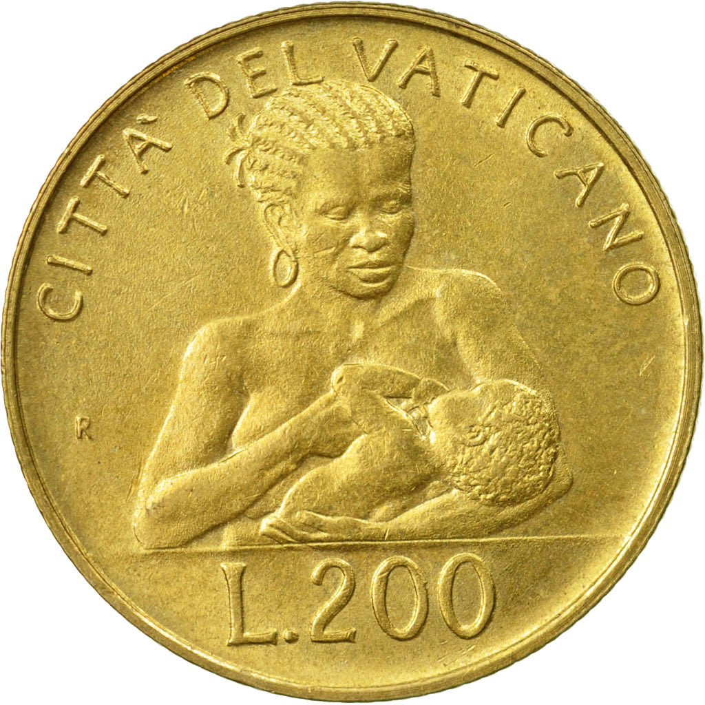 Coin, VATICAN CITY, John Paul II, 200 Lire, 1992, Roma, EF(40-45)