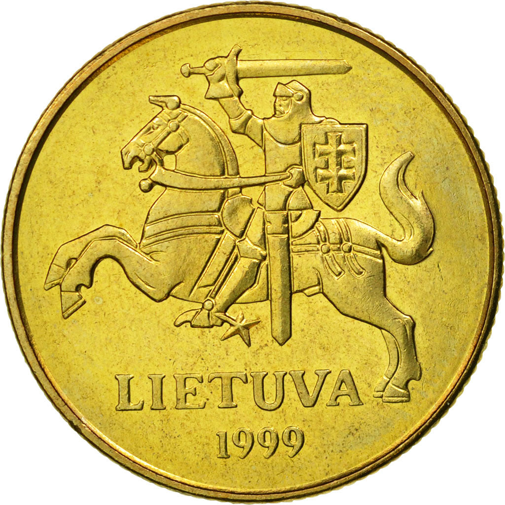 Coin, Lithuania, 50 Centu, 1999, MS(60-62), Nickel-brass, KM:108