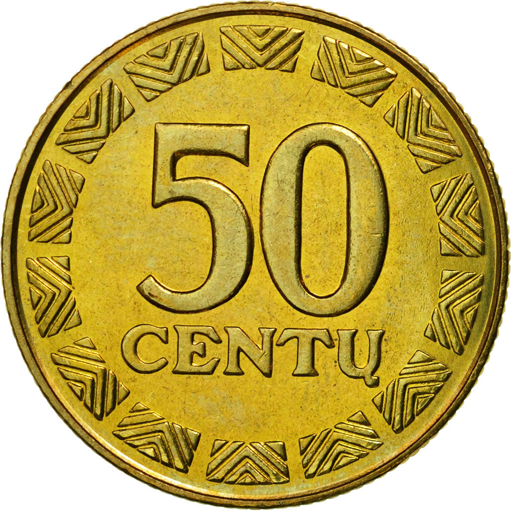 Coin, Lithuania, 50 Centu, 1999, MS(60-62), Nickel-brass, KM:108