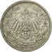 Coin, GERMANY - EMPIRE, 1/2 Mark, 1915, Stuttgart, EF(40-45), Silver, KM:17