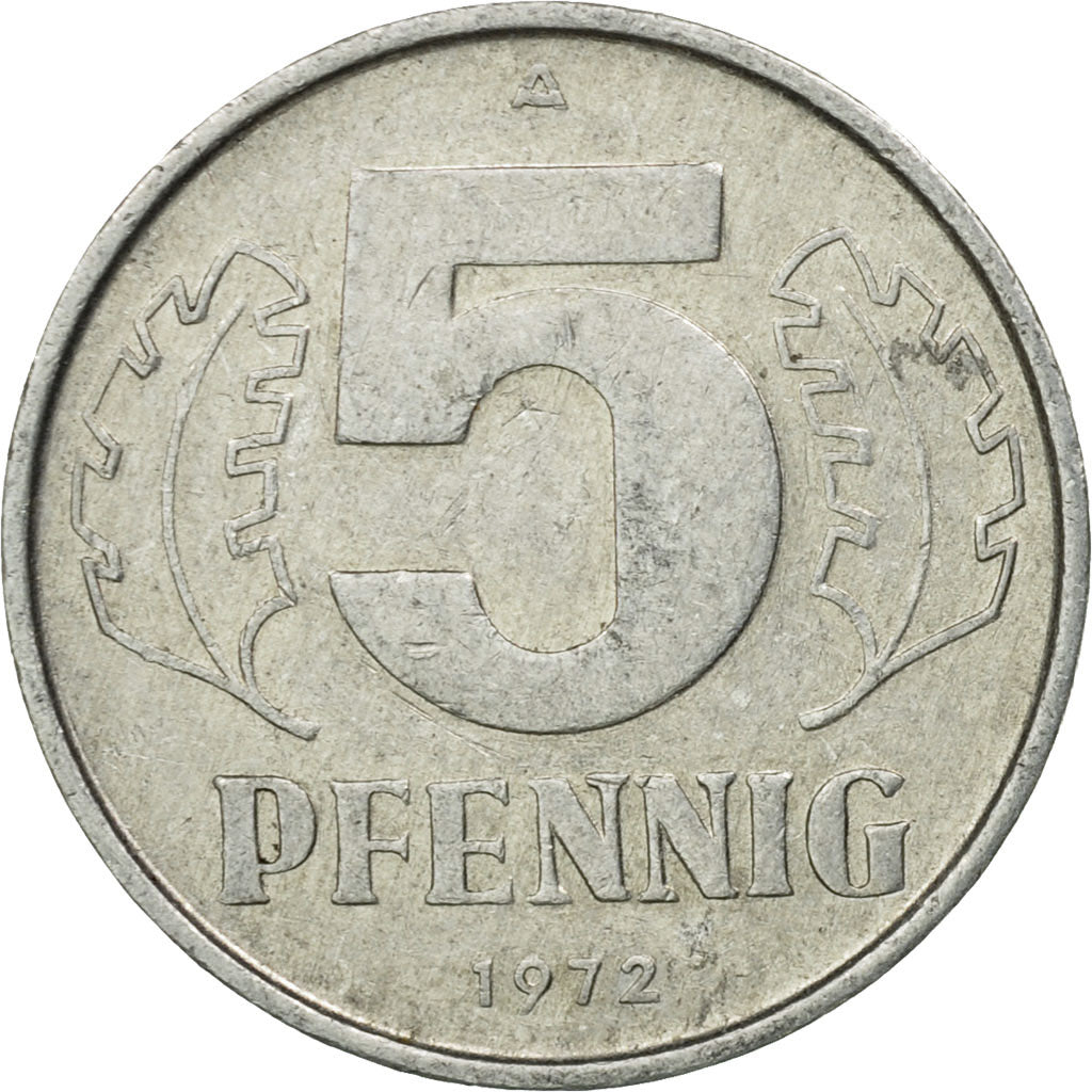 Münze, GERMAN-DEMOCRATIC REPUBLIC, 5 Pfennig, 1972, Berlin, SS, Aluminium