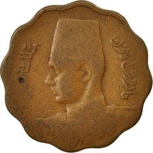 Coin, Egypt, Farouk, 10 Milliemes, 1943/AH1362, British Royal Mint, EF(40-45)