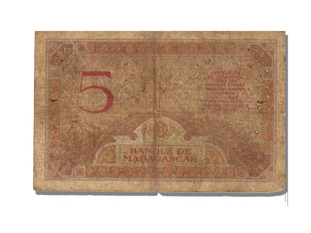 Madagascar, 5 Francs, MB