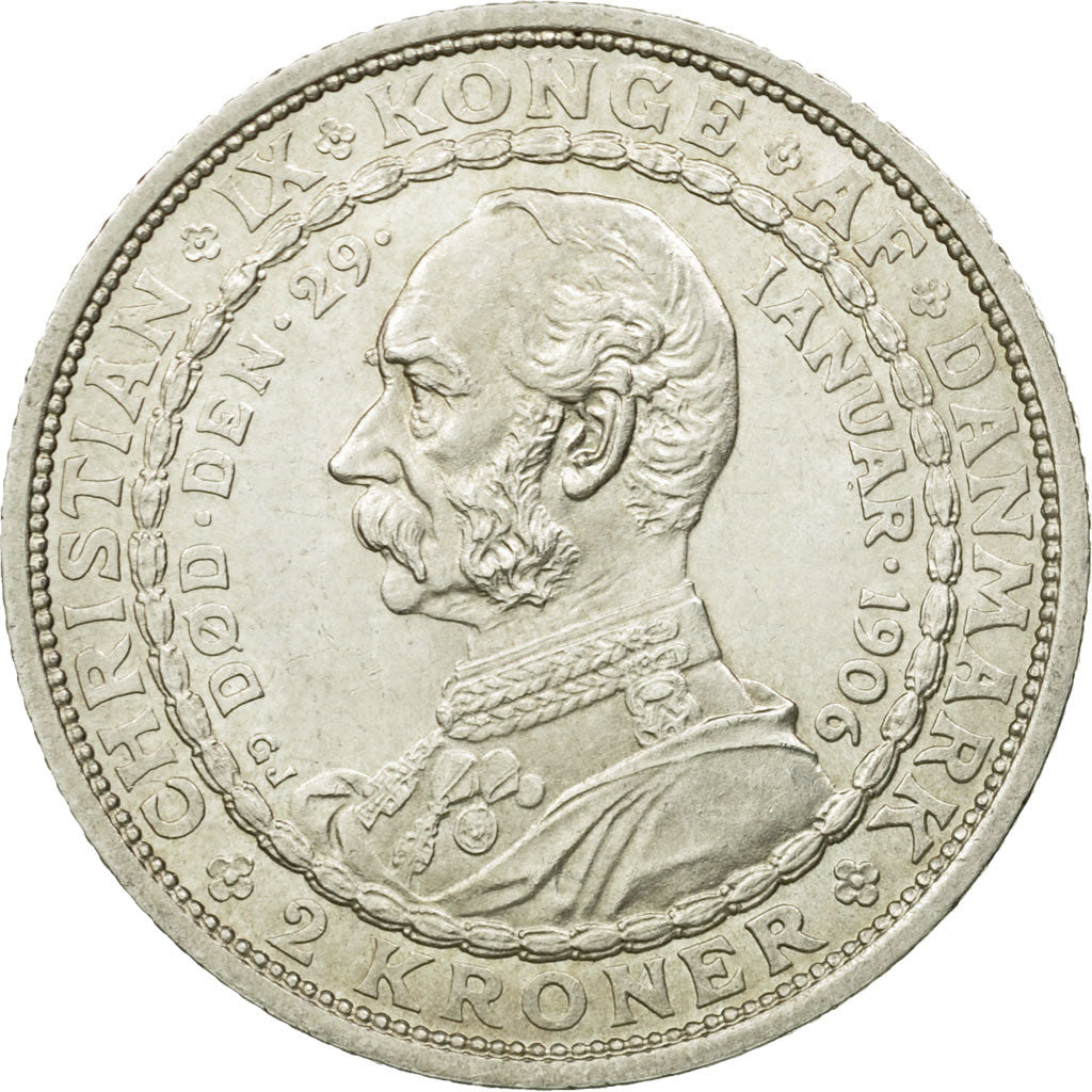 Monnaie, Danemark, Frederik VIII, 2 Kroner, 1906, Copenhagen, SUP, Argent