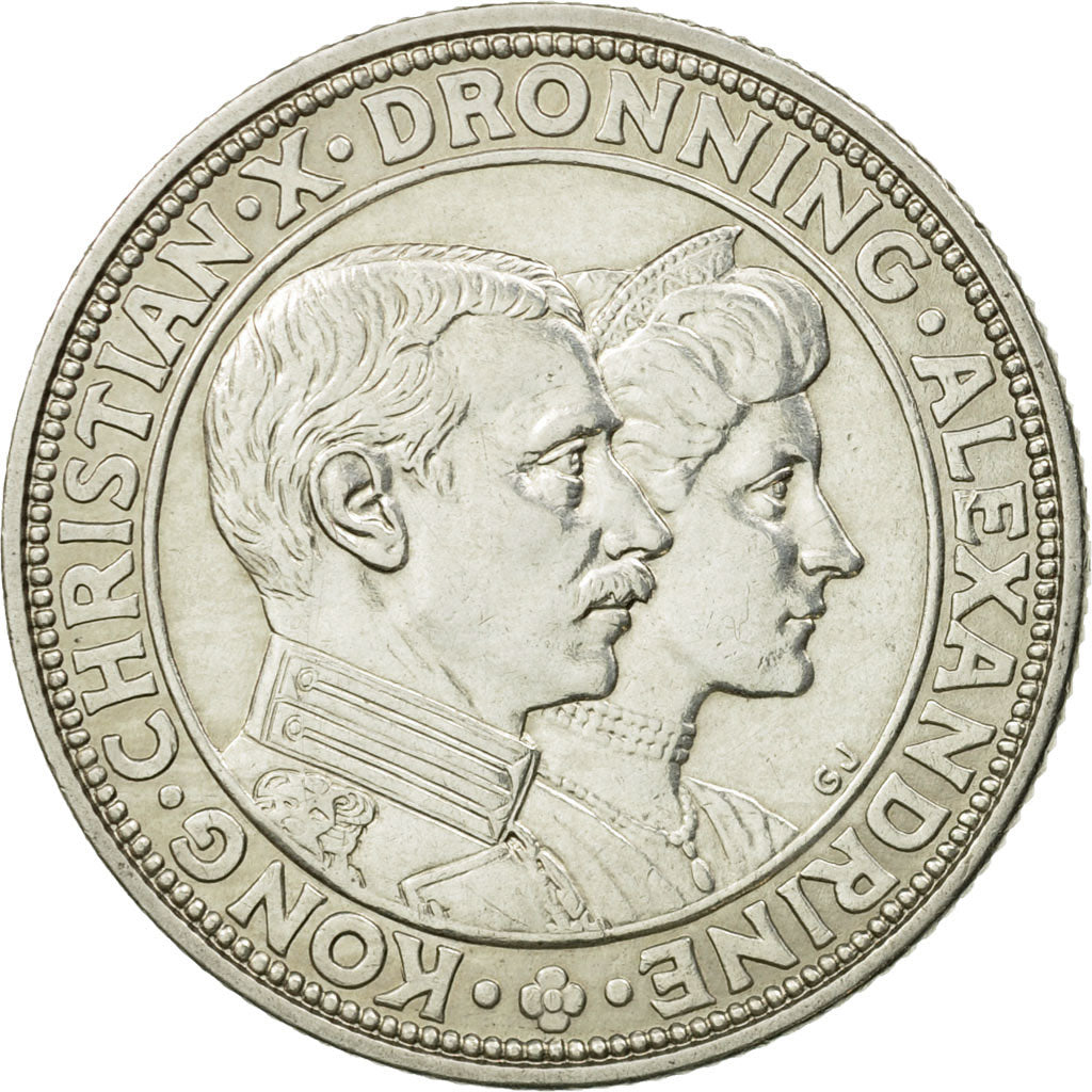 Monnaie, Danemark, Christian X, 2 Kroner, 1923, Copenhagen, SUP, Argent, KM:821