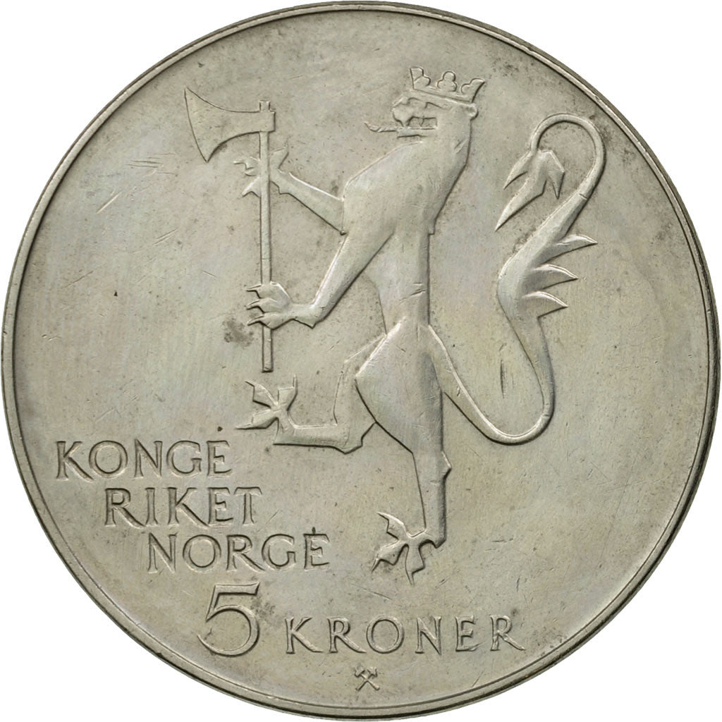 Monnaie, Norvège, Olav V, 5 Kroner, 1975, SUP, Copper-nickel, KM:422