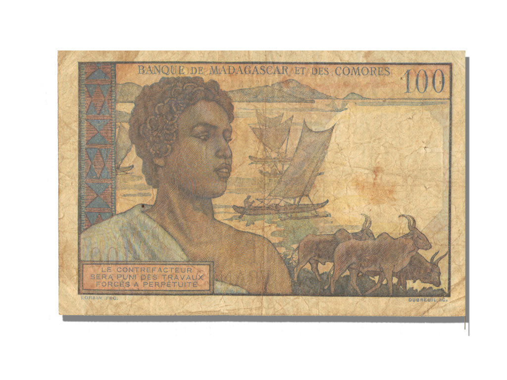 Madagascar, 100 Francs, VF(30-35)