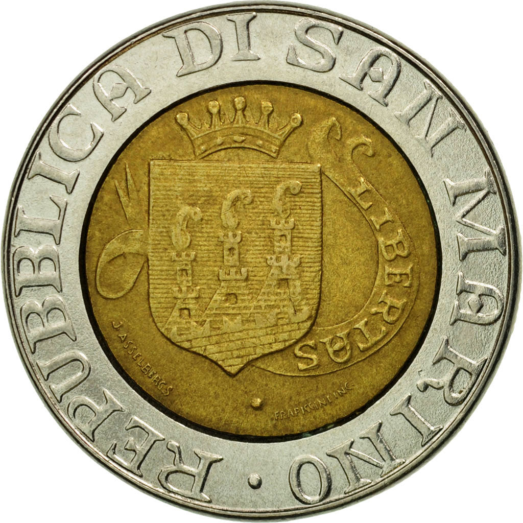 Münze, San Marino, 500 Lire, 1989, Rome, SS, Bi-Metallic, KM:239