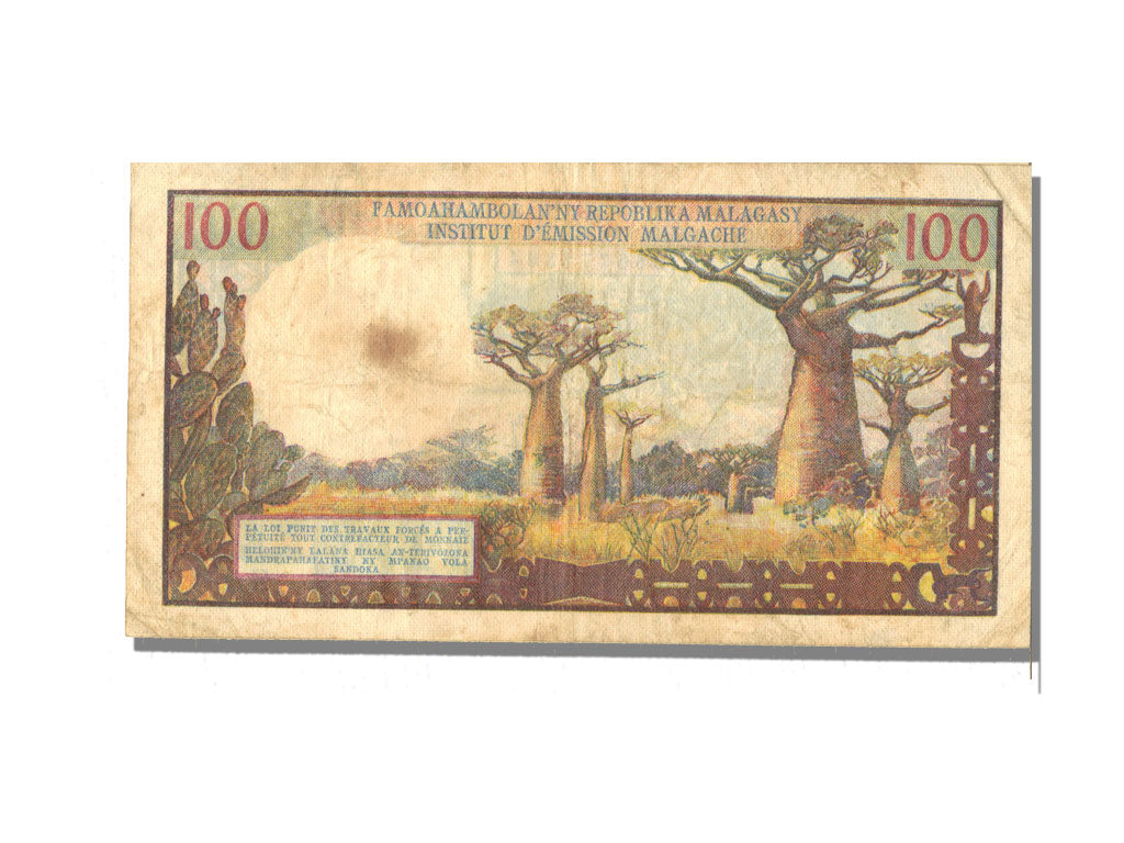 Madagascar, 100 Francs, VF(30-35)
