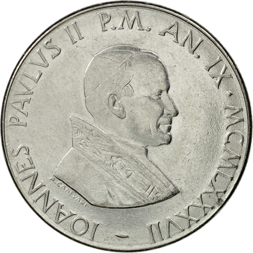 Monnaie, Cité du Vatican, John Paul II, 100 Lire, 1987, Roma, TTB, Stainless