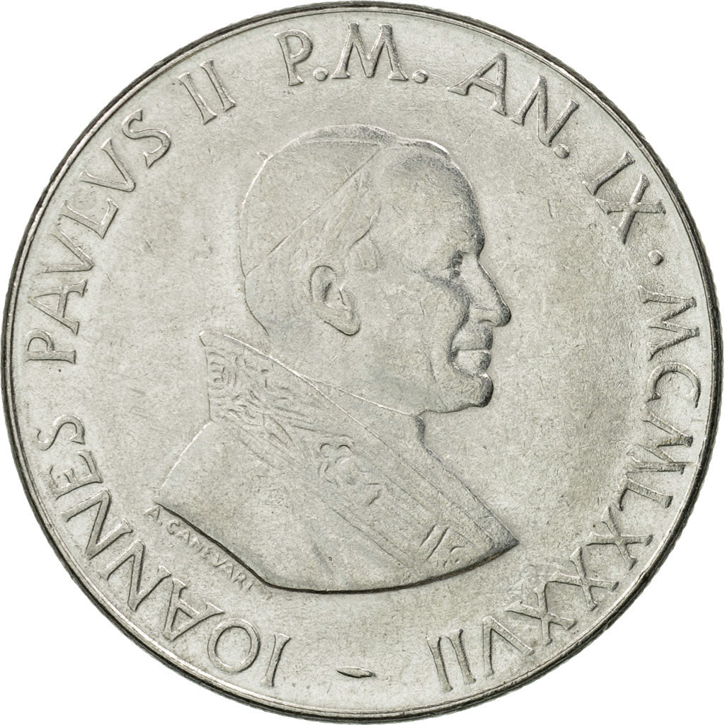 Monnaie, Cité du Vatican, John Paul II, 100 Lire, 1987, Roma, TB+, Stainless