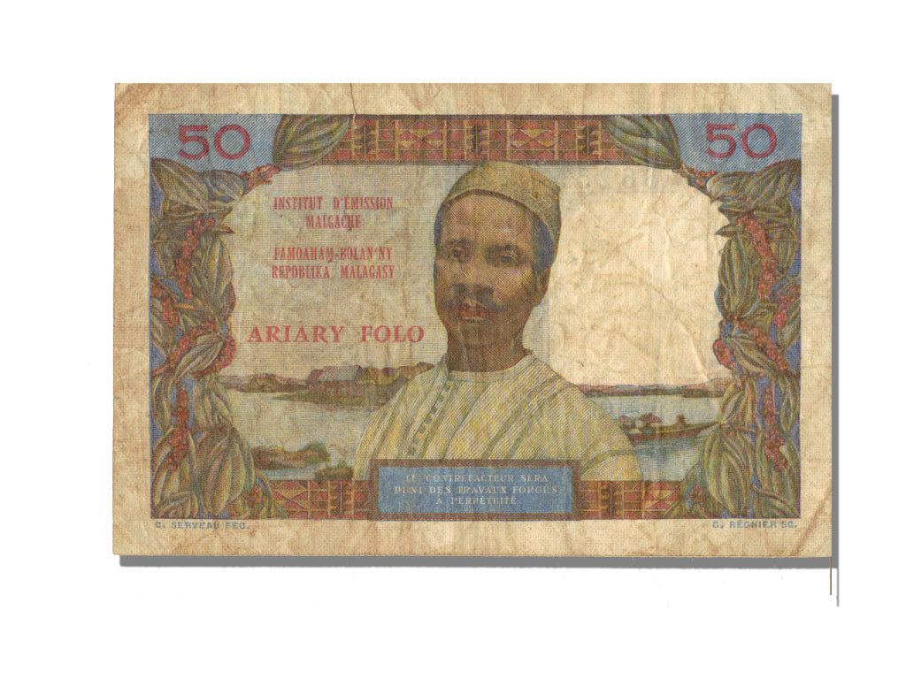 Madagascar, 50 Francs 1969