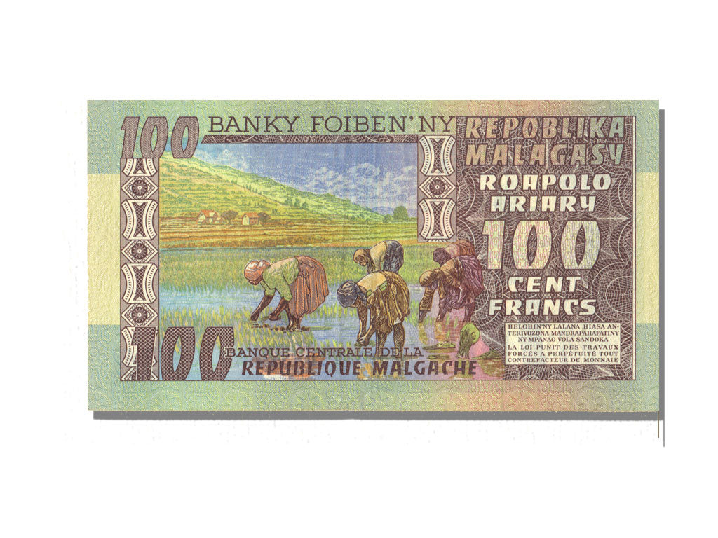 Madagascar, 100 Francs, AU(55-58), A66