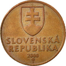 Coin, Slovakia, 50 Halierov, 2000, EF(40-45), Copper Plated Steel, KM:35