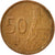 Moneda, Eslovaquia, 50 Halierov, 2000, BC+, Cobre chapado en acero, KM:35