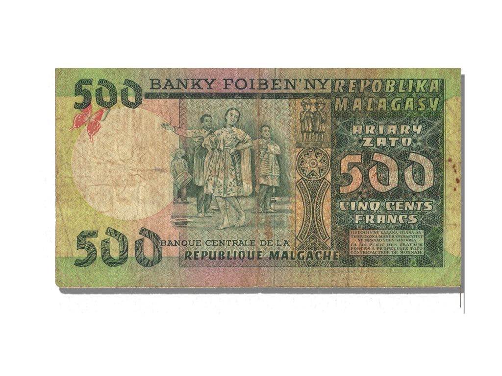 Madagascar, 500 Francs, VF(30-35), A8
