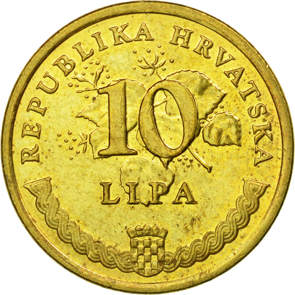 Moneta, Chorwacja, 10 Lipa, 2011, AU(50-53), Mosiądz platerowany stalą, KM:6