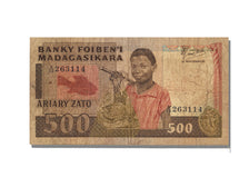 Madagascar, 500 Francs = 100 Ariary, KM #75a, VF(20-25), A.28