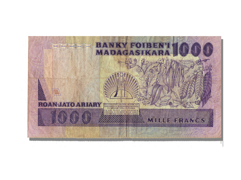 Madagascar, 1000 Francs, VF(30-35), A.28