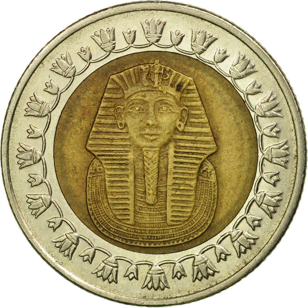 Coin, Egypt, Pound, 2008, Cairo, EF(40-45), Bi-Metallic, KM:940a