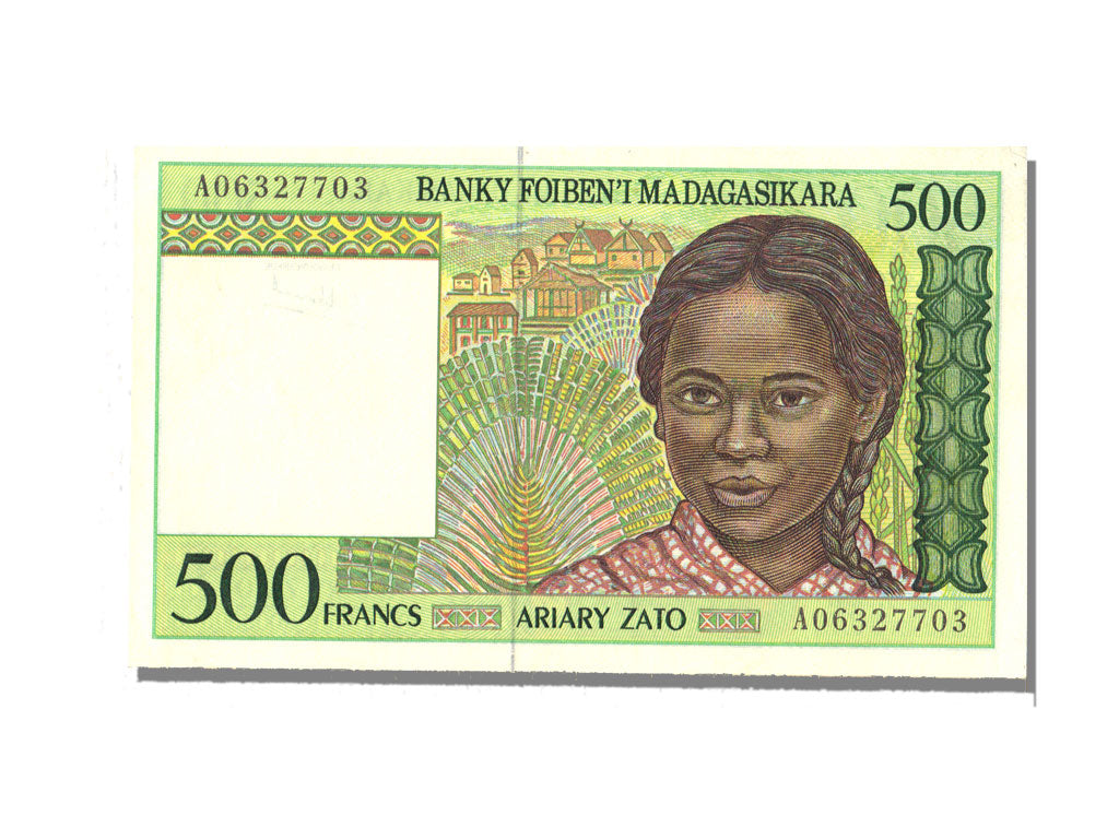 Madagascar, 500 Francs = 100 Ariary, KM #75a, UNC(65-70), A06327703