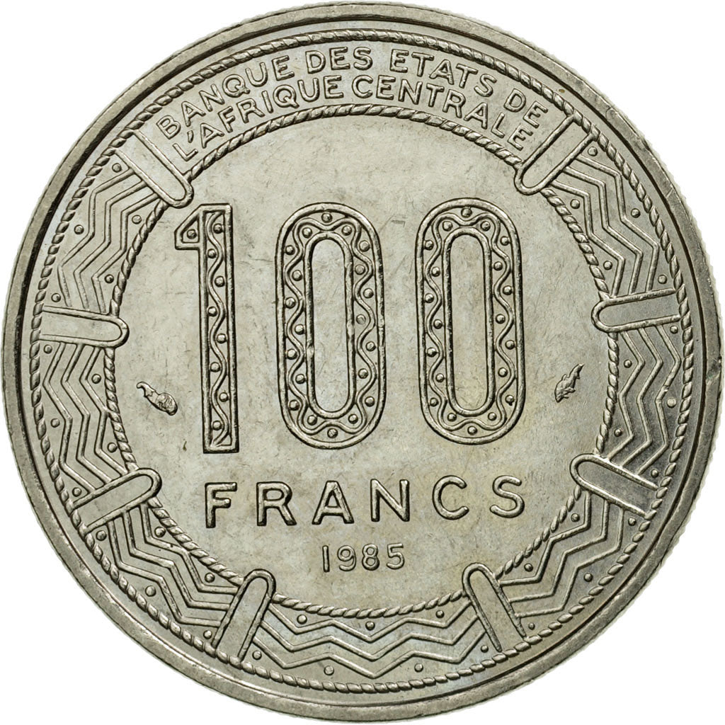 Monnaie, République Centrafricaine, 100 Francs, 1985, Paris, TTB, Nickel, KM:7
