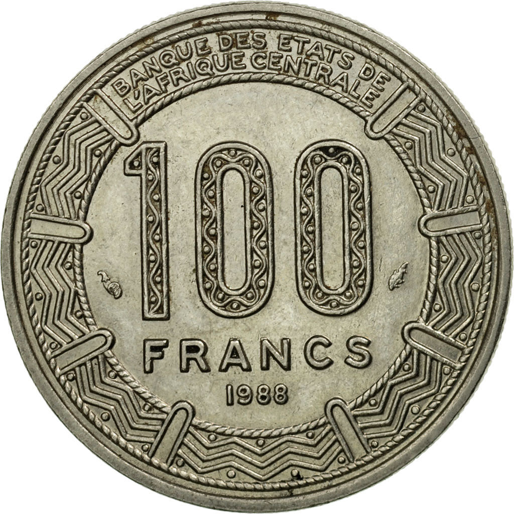 Monnaie, République Centrafricaine, 100 Francs, 1988, Paris, TTB, Nickel, KM:7