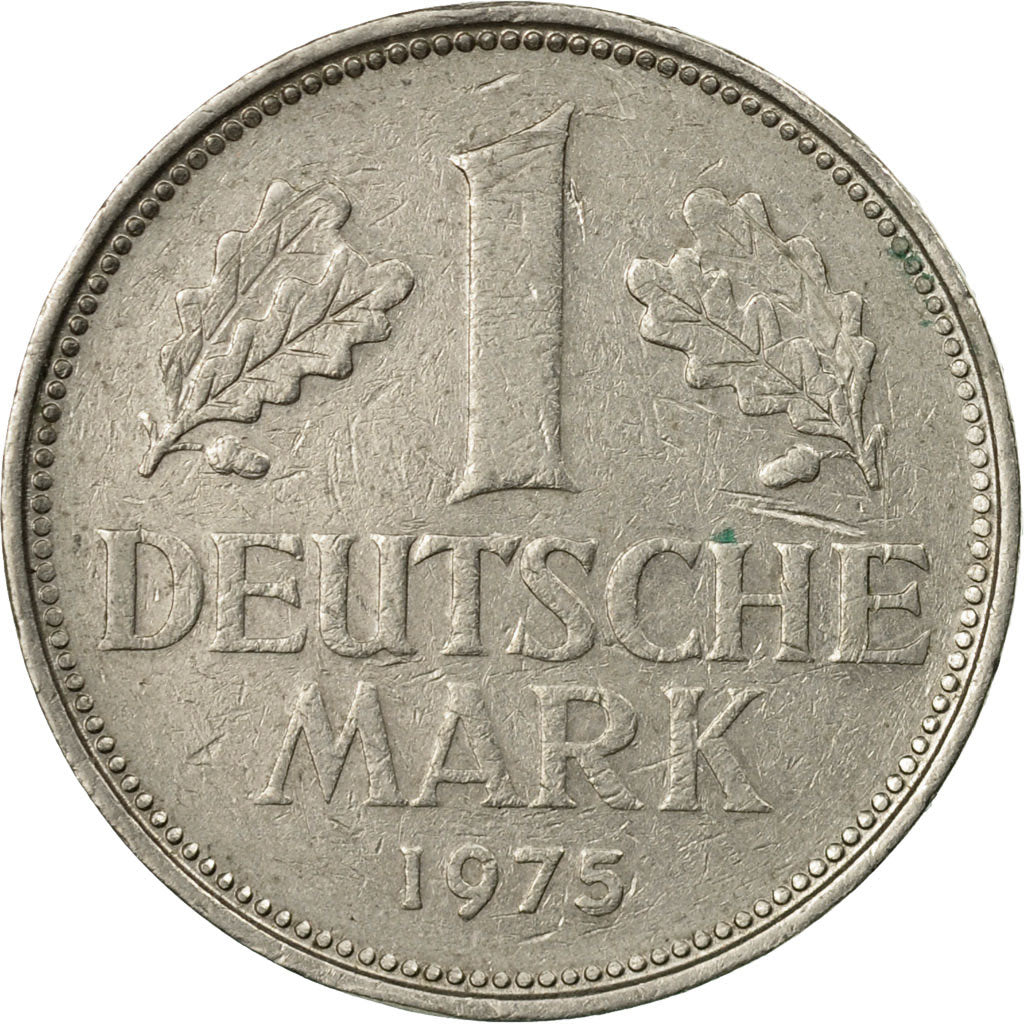 Coin, GERMANY - FEDERAL REPUBLIC, Mark, 1975, Munich, EF(40-45), Copper-nickel