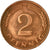 Coin, GERMANY - FEDERAL REPUBLIC, 2 Pfennig, 1974, Karlsruhe, EF(40-45), Copper