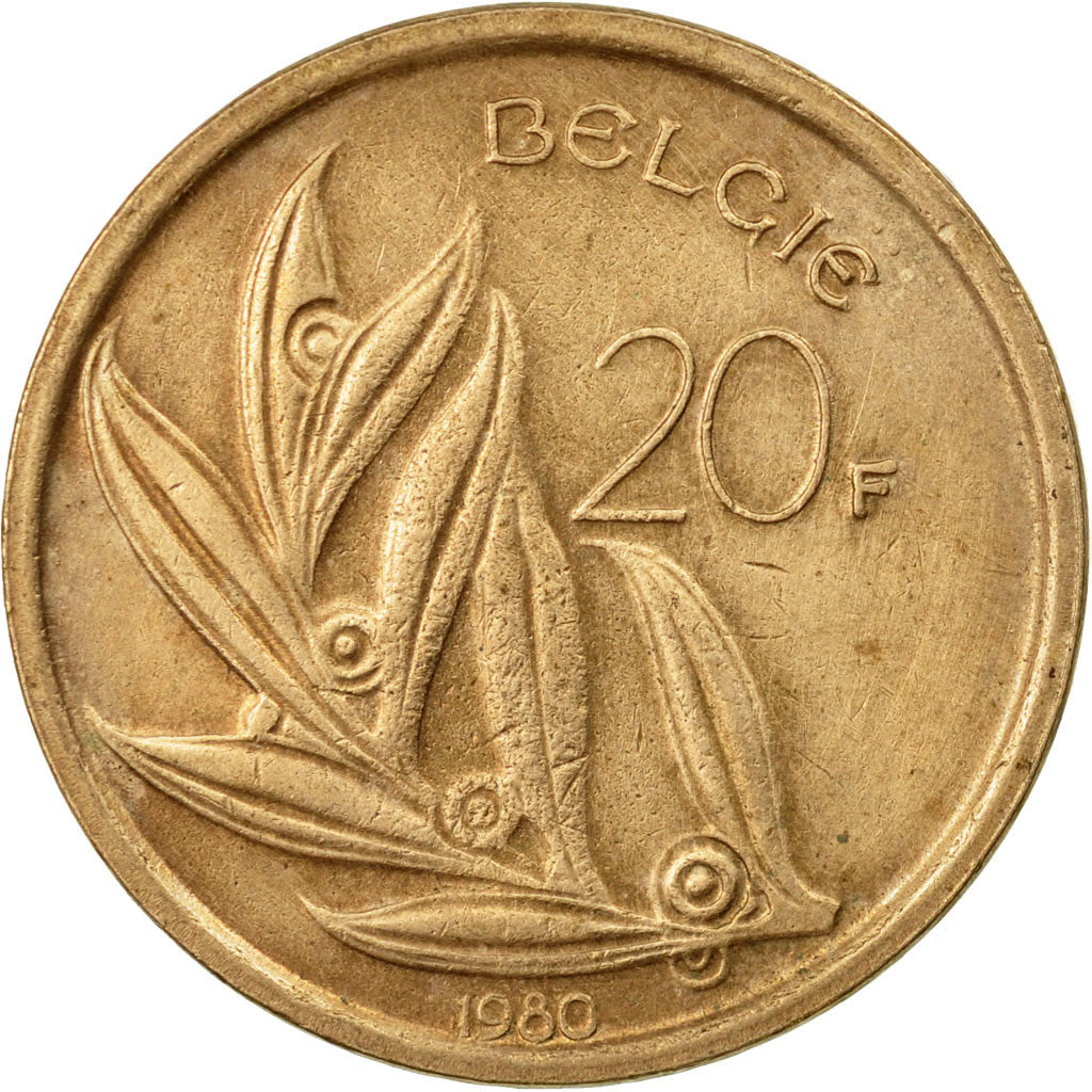 Monnaie, Belgique, 20 Francs, 20 Frank, 1980, Bruxelles, TTB, Nickel-Bronze
