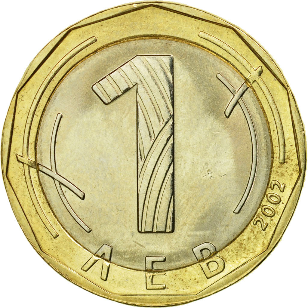 Münze, Bulgarien, Lev, 2002, Sofia, UNZ, Bi-Metallic, KM:254
