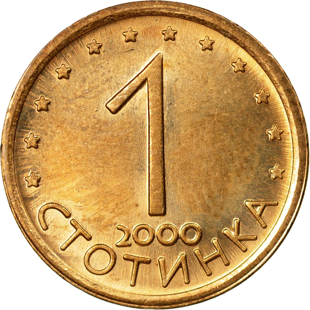 Moneta, Bulgaria, Stotinka, 2000, SPL-, Acciaio placcato ottone, KM:237a