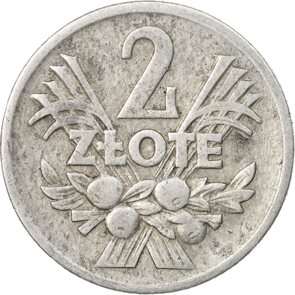 Coin, Poland, 2 Zlote, 1970, Warsaw, VF(30-35), Aluminum, KM:46