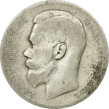 Coin, Russia, Nicholas II, Rouble, 1898, Brussels, VF(30-35), Silver, KM:59.1