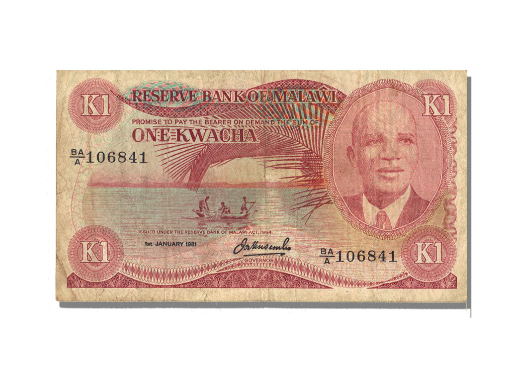 Malawi, 1 Kwacha, 1981, 1981-01-10, VF(30-35)