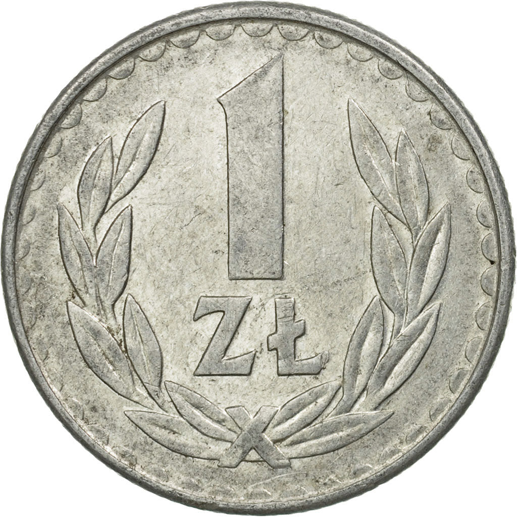 Moneda, Polonia, Zloty, 1986, Warsaw, MBC, Aluminio, KM:49.1