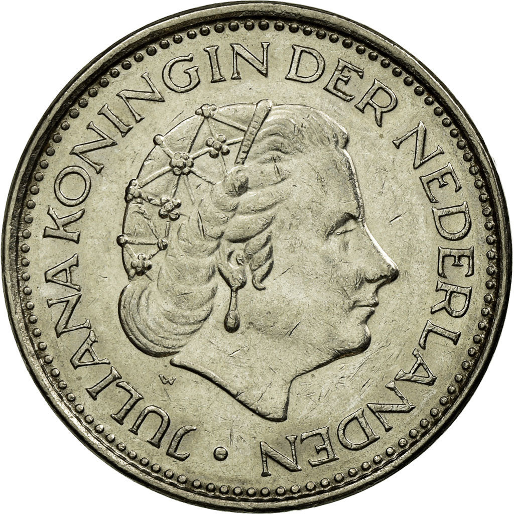 Monnaie, Pays-Bas, Juliana, Gulden, 1975, TB, Nickel, KM:184a