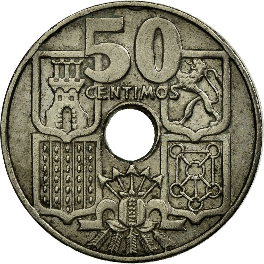 Coin, Spain, Francisco Franco, caudillo, 50 Centimos, 1962, VF(30-35)