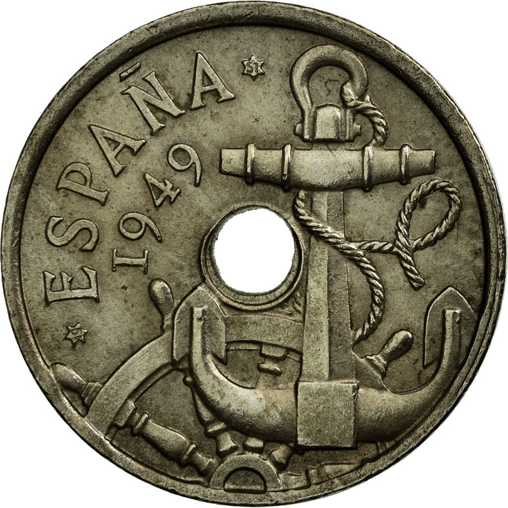 Coin, Spain, Francisco Franco, caudillo, 50 Centimos, 1951, EF(40-45)