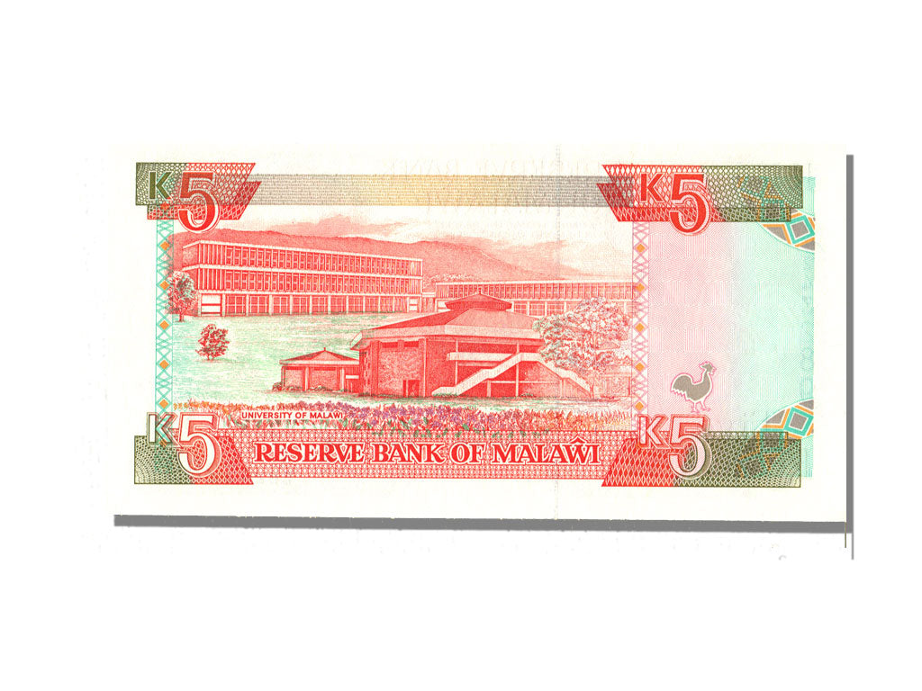 Malawi, 5 Kwacha, 1990, KM #24a, 1990-12-01, UNC(65-70), BB243289