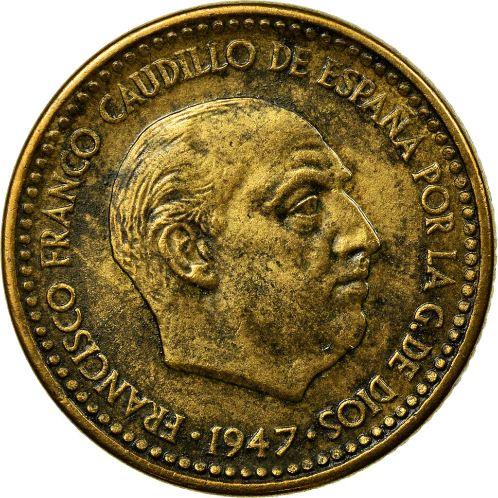 Coin, Spain, Francisco Franco, caudillo, Peseta, 1950, EF(40-45)
