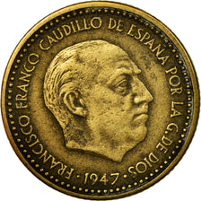 Coin, Spain, Francisco Franco, caudillo, Peseta, 1948, EF(40-45)